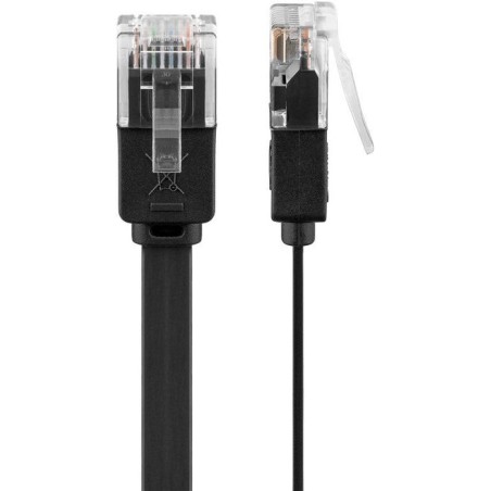 Cable de red  goobay 95380 negro 1 m cat6 u/utp (utp) negro, 1 m, cat6, u/utp (utp), rj-45, rj-45