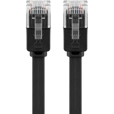 Cable de red  goobay 95380 negro 1 m cat6 u/utp (utp) negro, 1 m, cat6, u/utp (utp), rj-45, rj-45