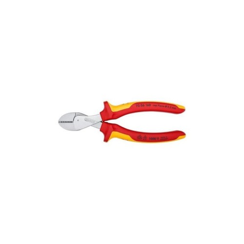 Alicates  knipex x-cut de corte diagonal amarillo acero cromo vanadio, de plástico, rojo/naranja, 16 cm, 175 g