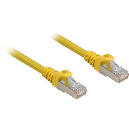 Cable de conexión sharkoon rj45 cat.6a sftp amarillo, 3 metros, lsoh (libre de halógenos) 4044951018536