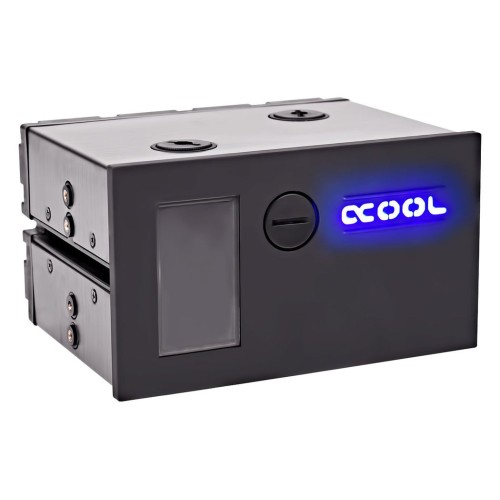 Compartimento de hielo alphacool, tanque de expansión negro, single laing d5 15247