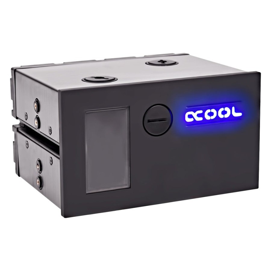 Compartimento de hielo alphacool, tanque de expansión negro, single laing d5 15247