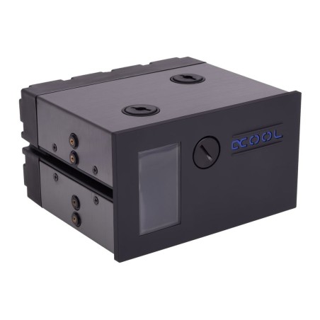 Compartimento de hielo alphacool, tanque de expansión negro, single laing d5 15247