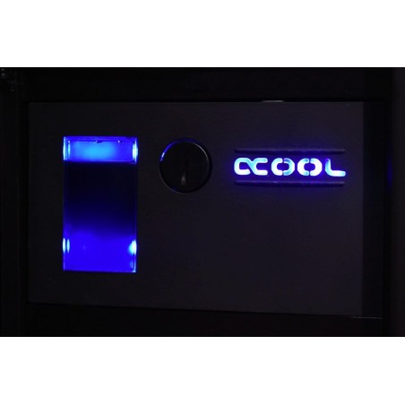 Compartimento de hielo alphacool, tanque de expansión negro, single laing d5 15247