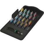 Juego de puntas wera bit-safe 61 bitorsion 1 con soporte para puntas, 1/4", en caja textil 5057441001