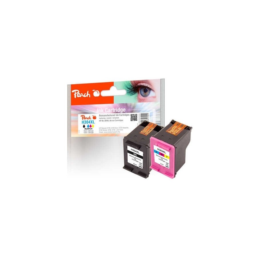 Tinta peach negro + color pi300-808 compatible con hp 304xl pi300-808