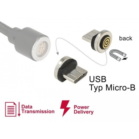 Delock 65932 adaptador magnético usb tipo micro-b macho