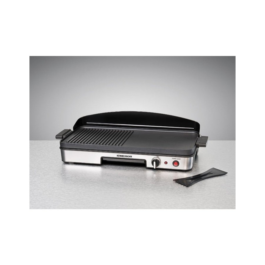 Parrilla eléctrica rommelsbacher bbq 2003 negro/acero inoxidable, 1.900 vatios bbq 2003