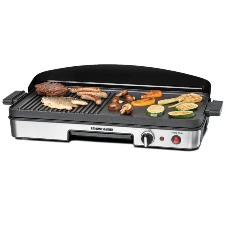 Parrilla eléctrica rommelsbacher bbq 2003 negro/acero inoxidable, 1.900 vatios bbq 2003