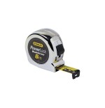 Cinta métrica stanley micro powerlock blade armor, 8 metros plateado/amarillo, 25mm 0-33-527