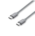 Cable nevox usb 2.0, conector usb-c  conector usb-c gris, 2 metros, pd, carga con hasta 100 vatios 4250686406542