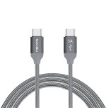 Cable nevox usb 2.0, conector usb-c  conector usb-c gris, 2 metros, pd, carga con hasta 100 vatios 4250686406542
