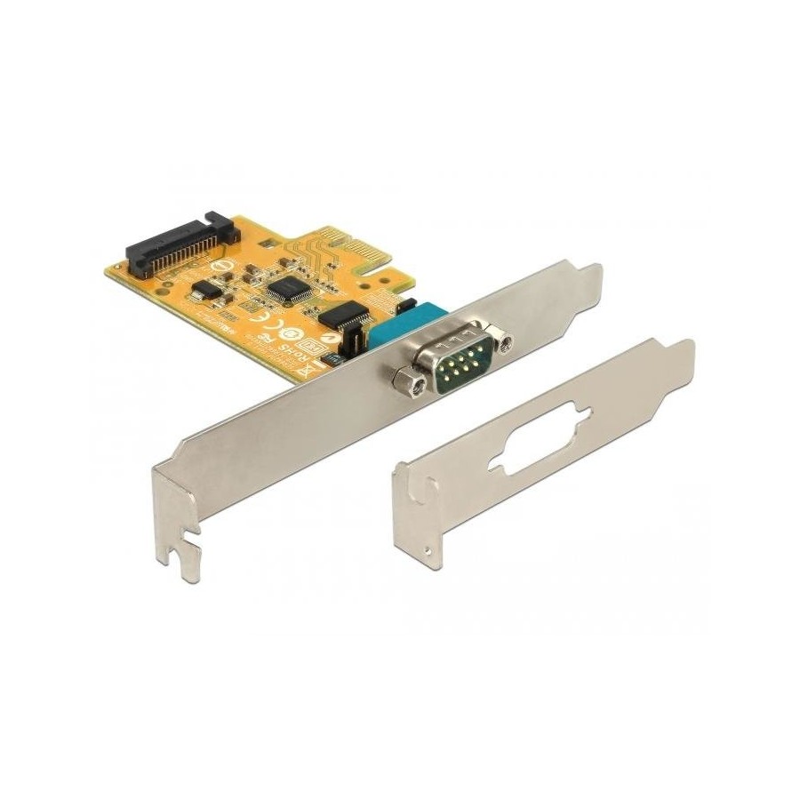 Delock 90293 tarjeta pci express x1 a 1 x serial con suministro de voltaje protección esd