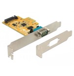 Delock 90293 tarjeta pci express x1 a 1 x serial con suministro de voltaje protección esd