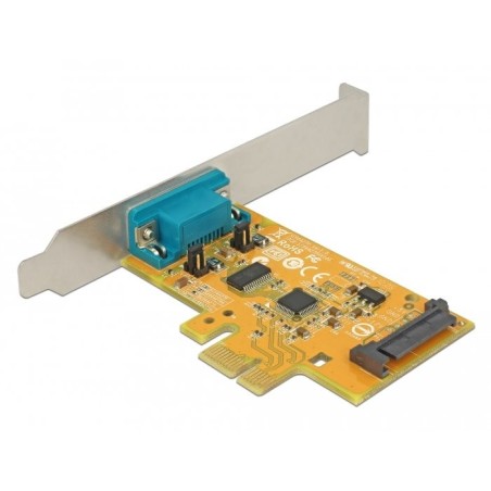Delock 90293 tarjeta pci express x1 a 1 x serial con suministro de voltaje protección esd