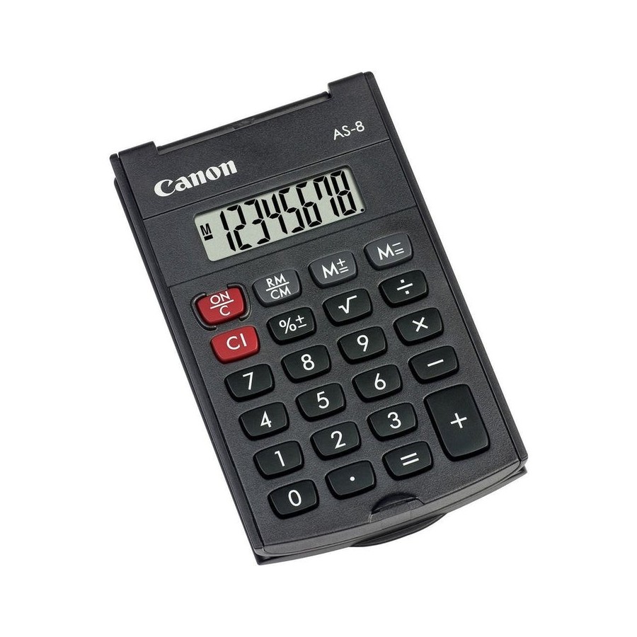 Canon calculadora de bolsillo as-8 negra
