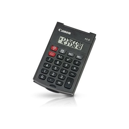 Canon calculadora de bolsillo as-8 negra