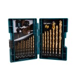 Juego de brocas para metal makita hss-tin, 19 piezas, juego de brocas b-67795