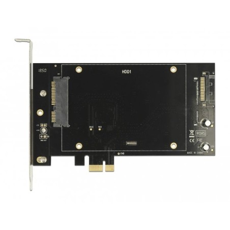Tarjeta delock pcie x1 para 2x sata hdd/ssd, controlador   90349