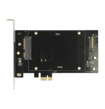Tarjeta delock pcie x1 para 2x sata hdd/ssd, controlador   90349
