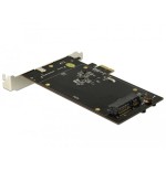 Tarjeta delock pcie x1 para 2x sata hdd/ssd, controlador   90349