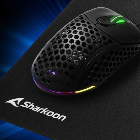 Alfombrilla de ratón sharkoon 1337 v2 gaming mat m negro 4044951029938