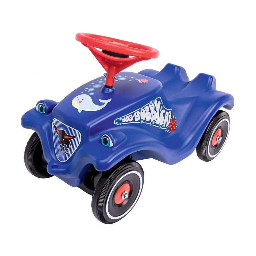 Big bobby-car correpasillos con forma de coche, tobogán azul/rojo, 1 año(s), 4 rueda(s), azul, rojo