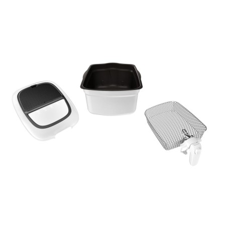 Freidora tefal super uno fr3140,  blanco/negro, con temporizador fr3140