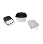 Freidora tefal super uno fr3140,  blanco/negro, con temporizador fr3140