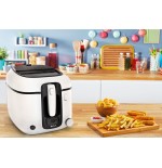 Freidora tefal super uno fr3140,  blanco/negro, con temporizador fr3140