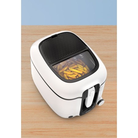 Freidora tefal super uno fr3140,  blanco/negro, con temporizador fr3140