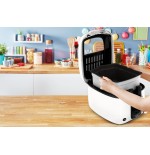 Freidora tefal super uno fr3140,  blanco/negro, con temporizador fr3140