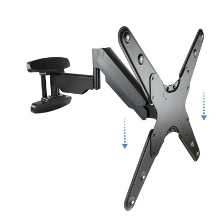 Tooq soporte de pared con brazo articulado para tv de 23"-55" - giratorio e inclinable - piston de gas - peso max 30kg