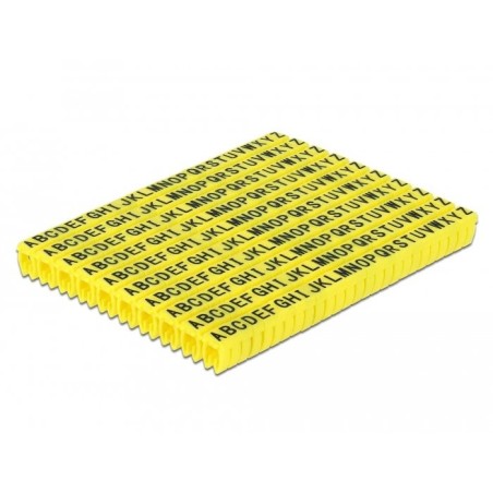 Delock 18303 clips marcadores de cables a-z amarillos, 260 unidades