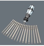 Destornillador  wera kompakt 60 punta de 16 pieza(s), llave de tubo negro/azul, 16 pieza(s), torx, caja