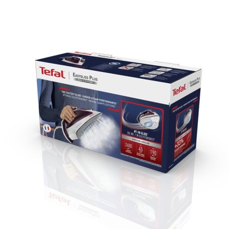 Plancha  tefal easygliss plus fv 5714 de vapor blanco/morado fv 5714