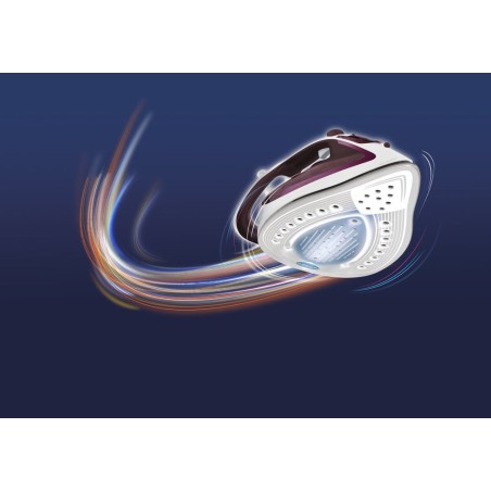 Plancha  tefal easygliss plus fv 5714 de vapor blanco/morado fv 5714