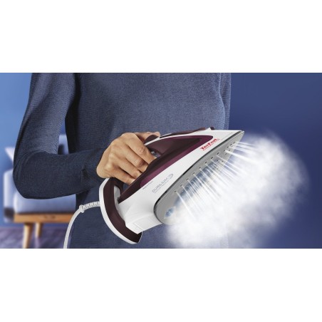 Plancha  tefal easygliss plus fv 5714 de vapor blanco/morado fv 5714