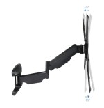Tooq soporte de pared con brazo articulado para tv de 23"-55" - giratorio e inclinable - piston de gas - peso max 30kg