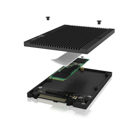 Convertidor icy box ib-m2u04, marco extraíble negro 60778