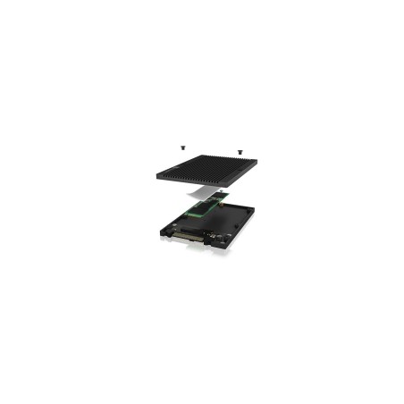 Convertidor icy box ib-m2u04, marco extraíble negro 60778