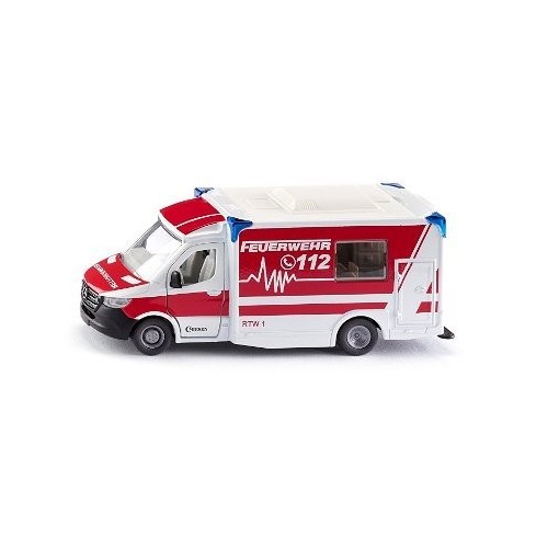 Ambulancia siku super mercedes-benz sprinter miesen tipo c, modelo de vehículo rojo/blanco 4006874021154