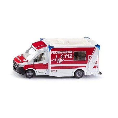 Ambulancia siku super mercedes-benz sprinter miesen tipo c, modelo de vehículo rojo/blanco 4006874021154