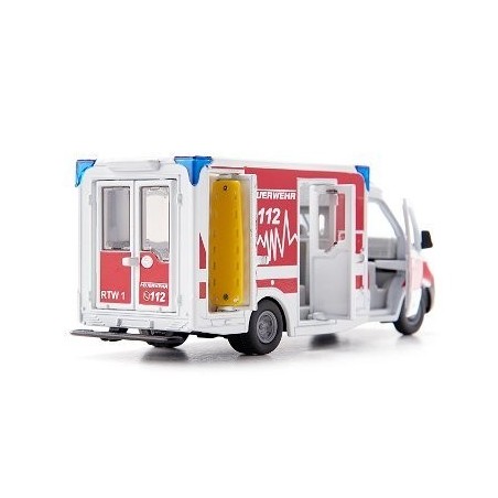 Ambulancia siku super mercedes-benz sprinter miesen tipo c, modelo de vehículo rojo/blanco 4006874021154
