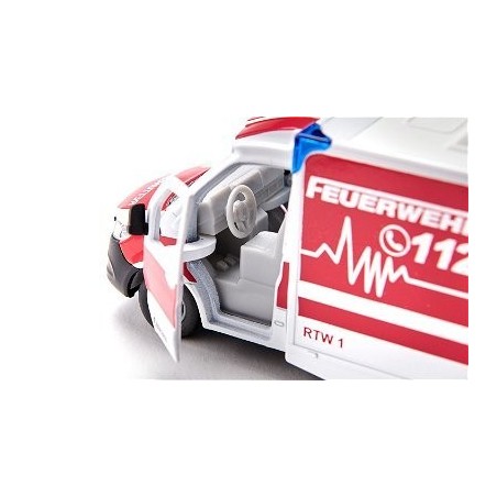 Ambulancia siku super mercedes-benz sprinter miesen tipo c, modelo de vehículo rojo/blanco 4006874021154