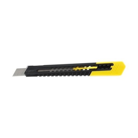 Stanley cutter sm, 9mm, cuchillo para alfombras negro/amarillo, plástico 1-10-150
