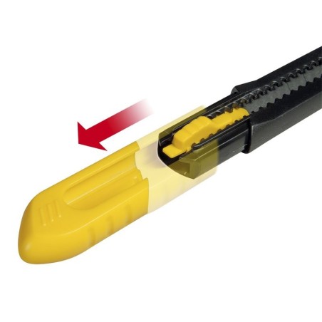 Stanley cutter sm, 9mm, cuchillo para alfombras negro/amarillo, plástico 1-10-150