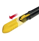 Stanley cutter sm, 9mm, cuchillo para alfombras negro/amarillo, plástico 1-10-150