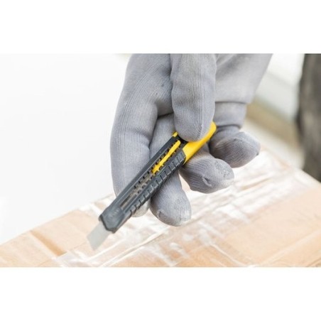 Stanley cutter sm, 9mm, cuchillo para alfombras negro/amarillo, plástico 1-10-150