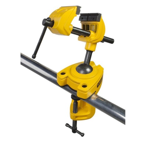 Stanley 1-83-069 tornillo de banco tornillo de mano 4 cm amarillo/negro, tornillo de mano, 4 cm, base giratoria
